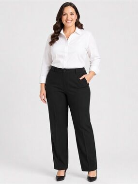 Appleseed’s Black Straight Leg Dress Pants Plus Size 20 NWT Career